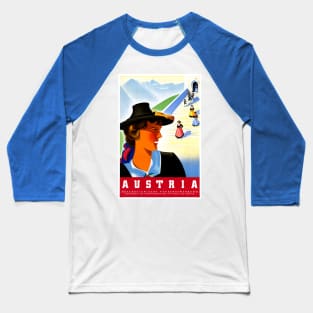 Vintage Travel Poster Austria Baseball T-Shirt